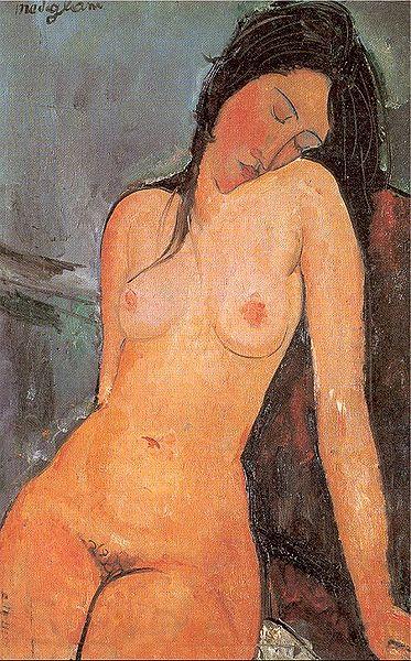 Amedeo Modigliani Sitzender weiblicher Akt France oil painting art
